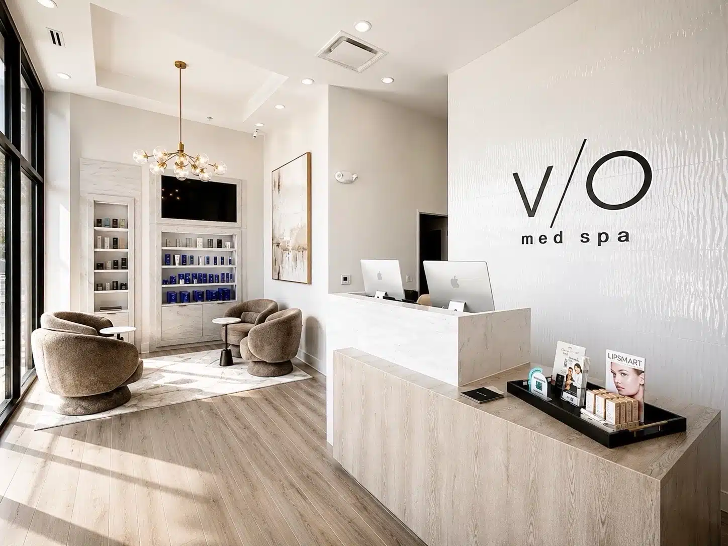 Modern VIO Med Spa lobby and reception area